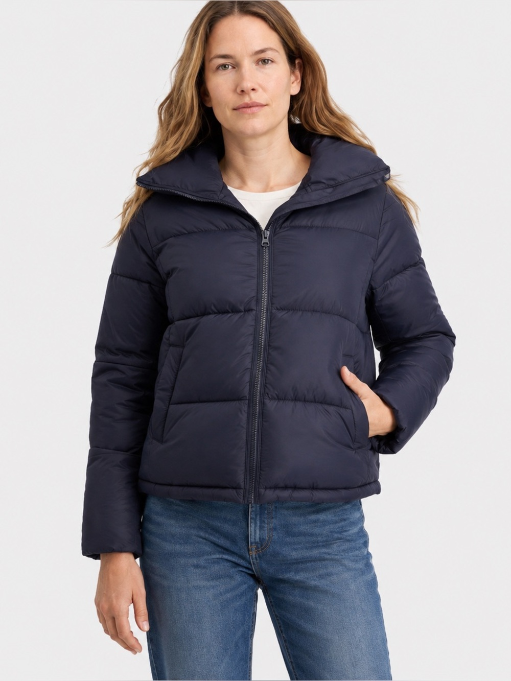Hudson Women’s Puffer Jacket Navy Blue Size Small NWT